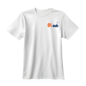 T-shirt OKSUB en coton épais avec logo, pour hockey subaquatique